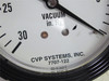 CVP Systems 7707-122; Panel Gauge; 0-30 Vacuum in.Hg; 1/4"NPT