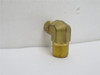 Swagelok B-400-2-6RT; Brass Elbow; 90Deg; 1/4" Tube To 3/8NPT