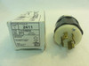 Leviton 2411; Locking Plug; 20A; 125/250V