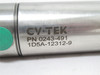 CV-Tek 0243-491; Air Cylinder; SS; 1-1/2"ID x 12" Stroke