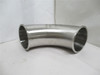 Sanitary Solutions 2CMP6-600; Pipe Elbow; 90Deg; SS-304; 6"