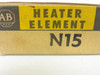Allen-Bradley N15; Overload Heater Element; SER: N