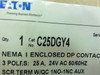 Eaton C25DGY4; Contactor 25A; 600V; 3P; Coil: 24VAC