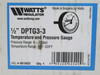 Watts DPTG3-3-200; Temp/Pressure Gauge; 60-320Deg F; 1/2MNPT