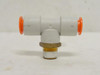 SMC KQ2Y03-33AS; Lot-5 Male Branch Tees; 3/8" PTC x 3/8" Thread