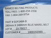 Marel SOP2484-B; Blue Conveyor Belt 280mm Wide; 2484mm Long