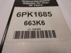 Bando 6PK1685; Serpentine Belt 663K6; 6-ribs 66.3"L; 1MHB5