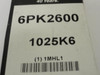 Bando 1025K6; Serpentine Belt; 6PK2600; 1MHL1; 102.5"