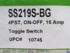 Selecta SS219S-BG; On/Off Toggle Switch; Bat Handle 15A; 125V