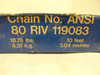 Renold 119083; Riveted Chain # 80; 10' Long; 1" Pitch
