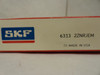 SKF 6313-2ZNRJEM; Ball Bearing 65mm ID x 140mm OD x 33mm Wide