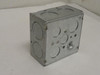 Steel City 521711; Lot-4 Conduit Boxes; 4" Square; 2-1/8" Deep