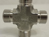 MFG- FS2650-04-04-04-04-SS; Cross Fitting SS-316; 1/4 OFS (x 4)