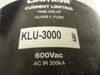 Bussmann KLU-3000; Class L Fuse; 600VAC; 3kA