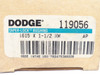 Dodge 1615x1-1/2-KW; Taper Lock Bushing 119056; 1-1/2"ID