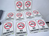 Lyle Signs 44VAB1; Lot-10 No Smoking Signs 10" x 7.25"