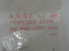 Tsubaki No 40 OFFSET LINK; Lot-4 Offset Links; #40; Riveted