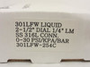 Precision Instrument 301LFW-254C; SS Pressure Gauge; 0-30PSI