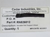 Cedar Industries RN526012; Part Support Wheel NO BEARINGS