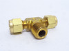 Swagelok B-400-3-4TTM; Brass Male Tee; 1/4" Tube x 1/4NPT