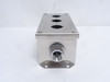 Square D 9001KYSS3; Control Enclosure; SS; 3-Hole; 30mmID