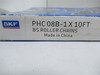 SKF PHC08B-1X10FT; Roller Chain #08; Single Row; 10' Long