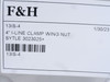 F and H 13IS-4; Sanitary Clamp; SS-304; Size: 4"; Single Hinge