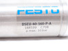 Festo DSEU-40-160-P-A; Air Cylinder 188599; 40mmID x 160mm Stk