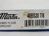 Martin 40BS20 7/8; Sprocket; #40; 0.875" ID; 20 Teeth