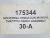 MFG- 175344; Manual Throttle Cable Assembly; 54" Long