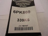Bando 6PK860; Serpentine Belt 339K6; 6-ribs 33.9"L; 1MHN7