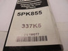 Bando 5PK855; Serpentine Belt 337K5; 5-ribs 33.7"L; 1MGT7