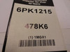 Bando 6PK1215; Serpentine Belt; Industry Number 478K6