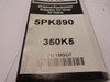 Bando 5PK890; Serpentine Belt 350K5; 5-ribs 35.0"L; 1MGU1