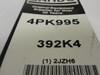 Bando 4PK995; Serpentine Belt 392K4; 4-ribs 39.2"L; 2JZH6