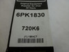 Bando 6PK1830; Serpentine Belt 720K6; 6-ribs 72.0"L; 1MHC7
