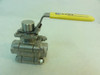 HSI SPH34SSBVKNSW; Kurnut Ball Valve; 3-Piece; SS; 3/4" Socket