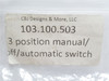 CBJ 103.100.503; Manual Off/Automatic Switch; 3-Position