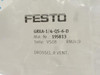 Festo GRXA-1/4-QS-6-D; Flow Control Valve 6mm PTC 195813