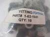 Robert Reiser 1031041; Lot-10 FittingElbowSwivel 1/2"x3/8"NPT