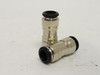 Alpha 50040N-10; Lot-2; Tube Union; 10mm; Nickel Plate Brass