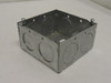 Steel City 521711; Lot-4 Conduit Boxes; 4" Square; 2-1/8" Deep
