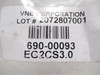VNE LA-EG2CS3.0; Short Ferrule; SS-304; 3" Clamp