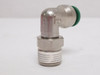 Parker W169PLP-6-6; Brass Swivel Elbow; 90Deg; 3/8"PTC x 3/8NPT