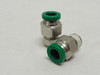 Parker W68PLP-4-2; Lot-2 Brass Connectors; 1/4" PTC x 1/8MNPT