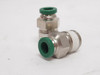 Parker W68PLP-4-4; Lot-2 Brass Connectors; 1/4" PTC x 1/4 NPT