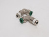 Parker W169PLP-5-4; Lot-2; Air Elbows; 90Deg; 5/16"PTC x 1/4NPT