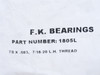 FK Bearings 1805L; Rod End Bearing Weldable Threaded Tube