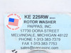 Pappas KE225RW; Rotor Washer; SS; 3/4"ID x 3-1/4"OD