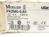 Moeller PKZM0-0.63; Manual Motor Starter 0.40-0.63A; 3P; 600V
